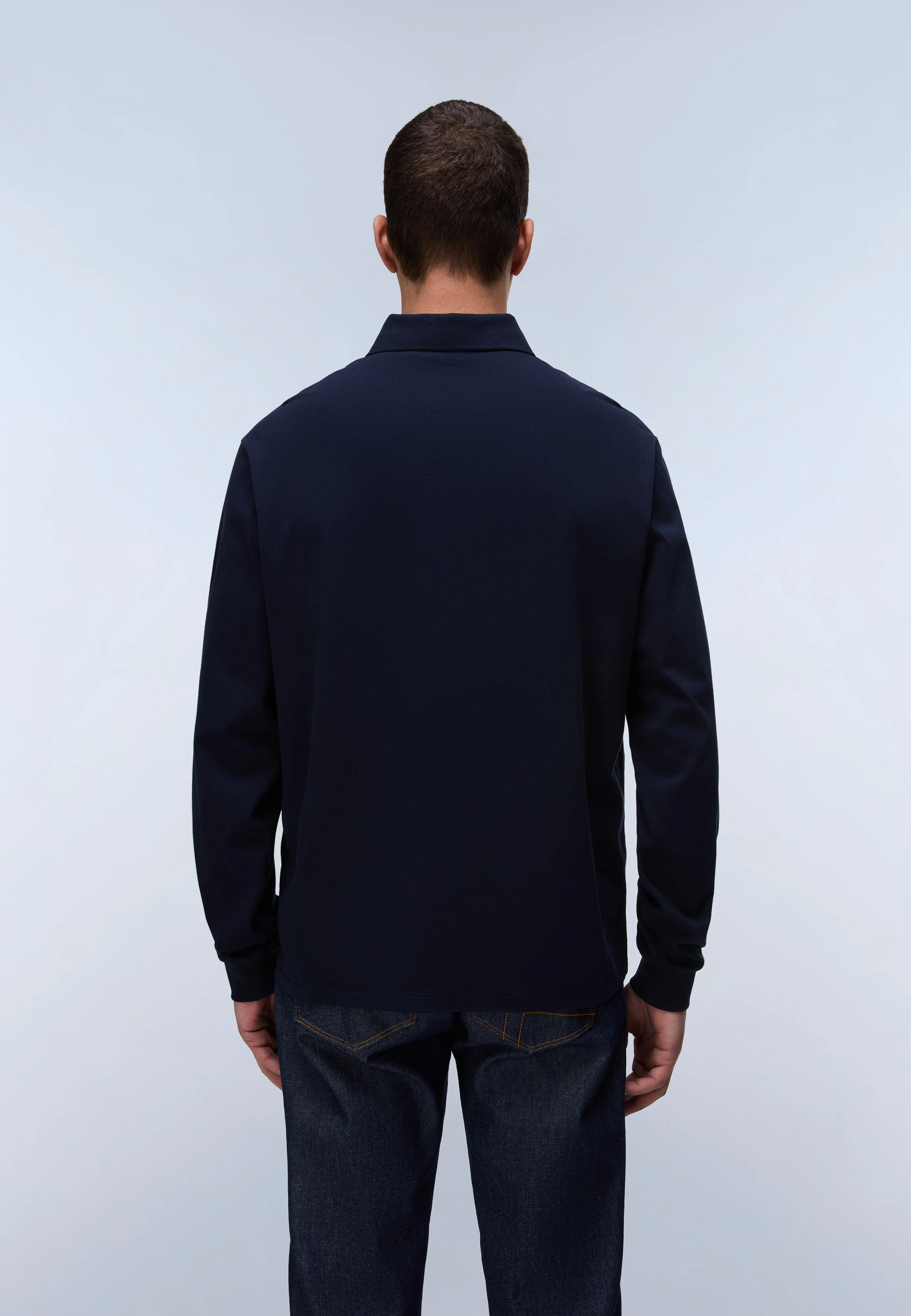 Badge Jersey Long Sleeve Polo Shirt - Image 4