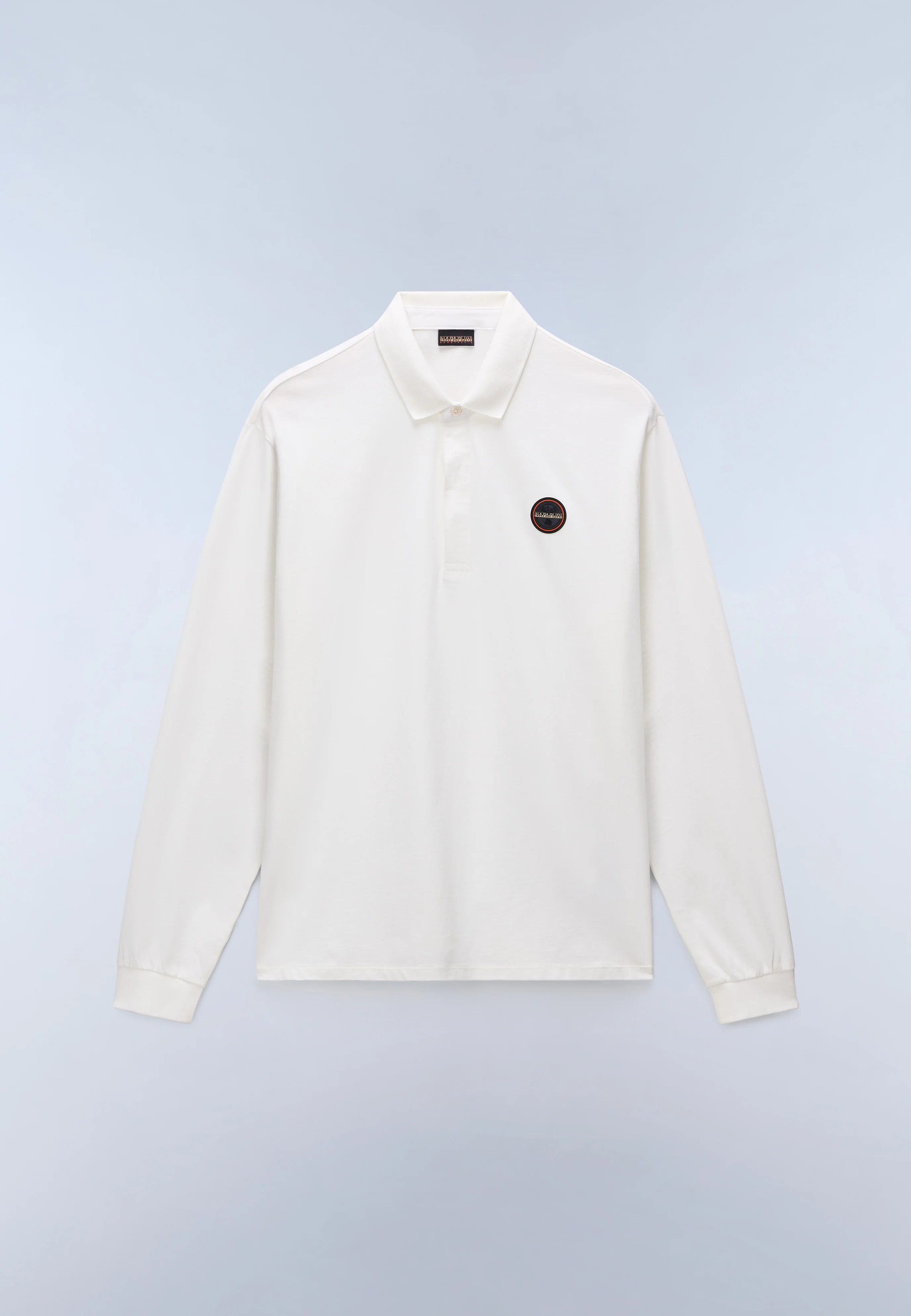 Badge Jersey Long Sleeve Polo Shirt